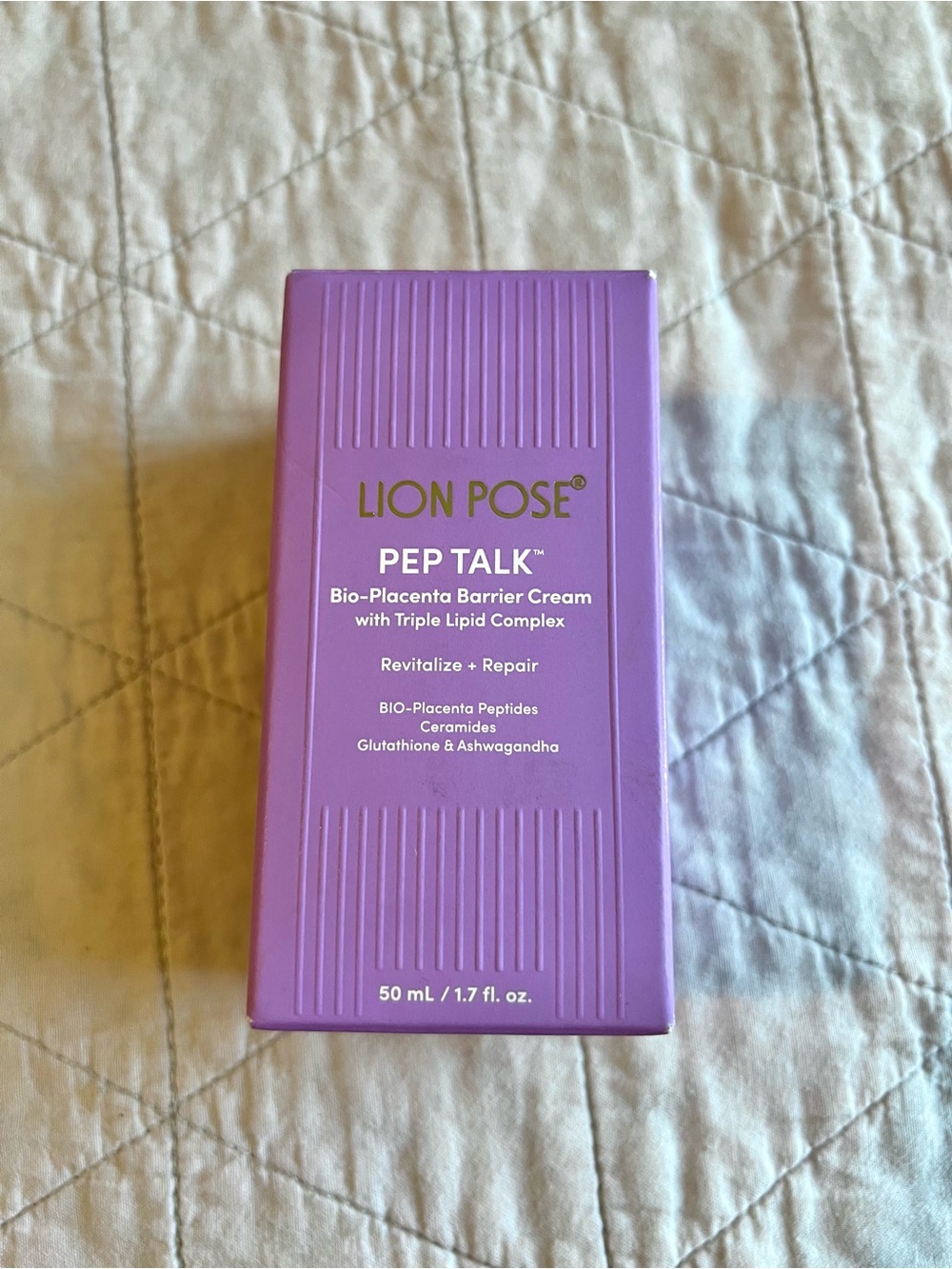 Authentic Lion Pose Bio-Placenta Pep Talk Barrier Cream Full Size 50 ML New